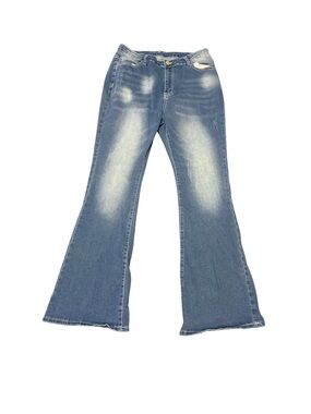 Women’s Blue Faded Flared Jeans